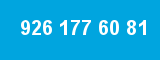 926 177 60 81 926 177 60 81